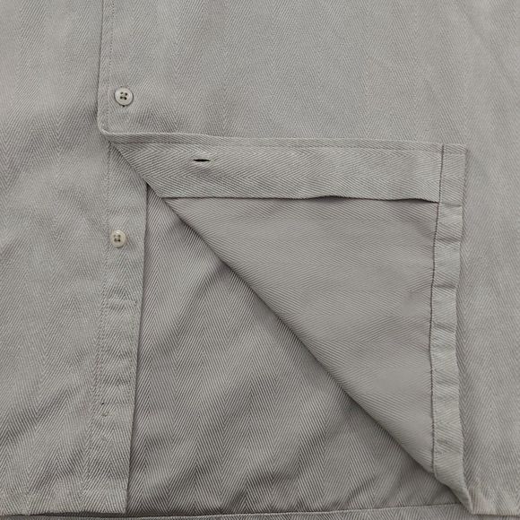 Marc Edwards Mens Sueded Luxe Shirt Large Light Brown Button Up Long Sleeve - Picture 4 of 12